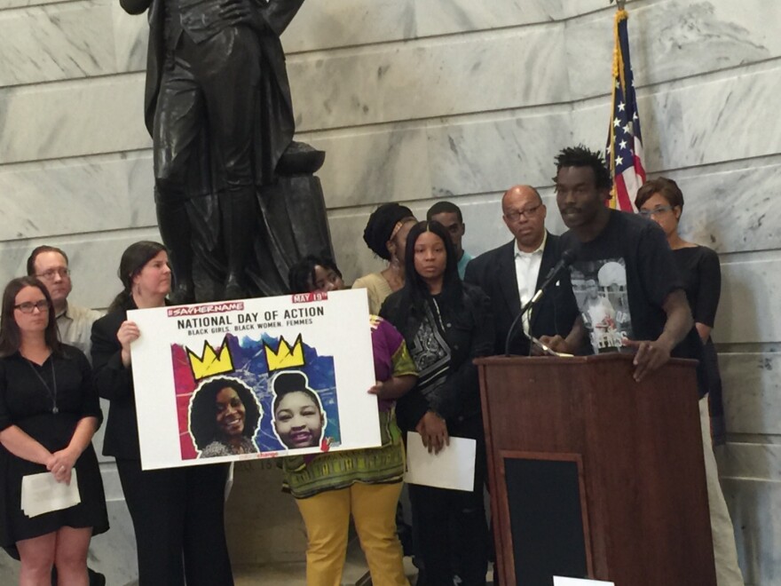 Taz Gordon, of The Voices Unheard, was among the activists at the Capitol. "Governor, what type of action are you going to take?" he asked.