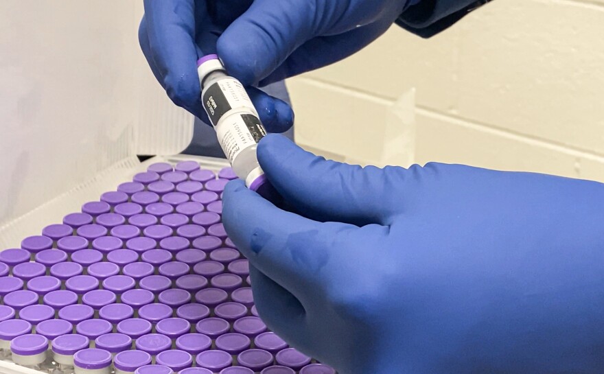 File photo of the Pfizer vaccine for COVID-19 that Duke University Hospital received on Monday, Dec. 14, 2020.