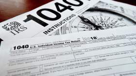 Internal Revenue Service taxes forms are seen. (Keith Srakocic/AP)