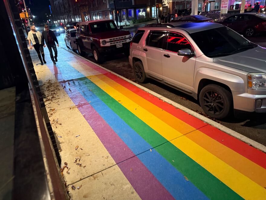 In January, the City of San Antonio installed rainbow sidewalks along two blocks of Main Avenue in the the city's Pride Cultural Heritage District also known as The Strip, where many bars and LGBTQIA+ businesses are located.
