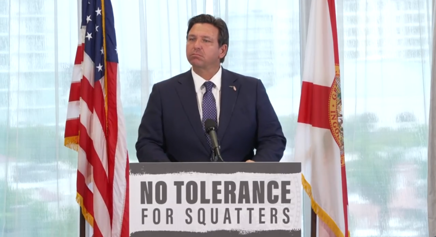 Squatter Sign DeSantis signs bills targeting squatters in commercial properties ...