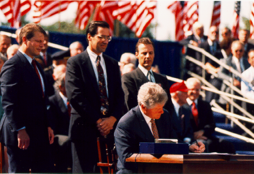 President Clinton signs NAFTA