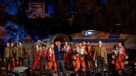 The ride features Daisy Ridley, John Boyega, Oscar Isaac, and Adam Driver. Photo: Walt Disney World Parks Twitter