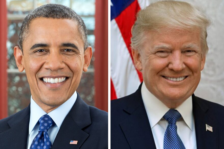 President Barack Obama and President Donald Trump
