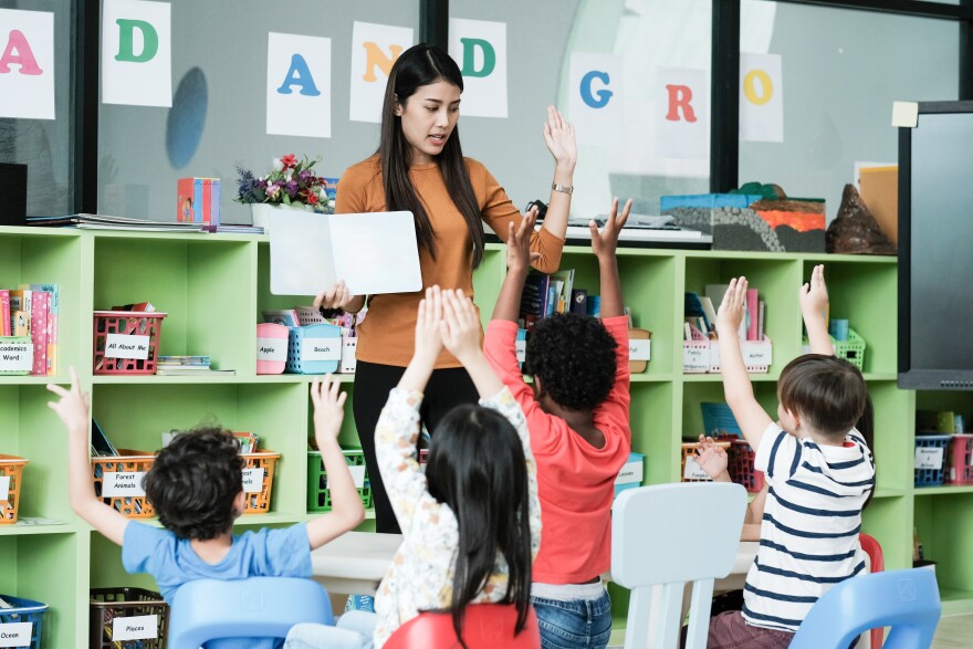 Teacher in a classroom