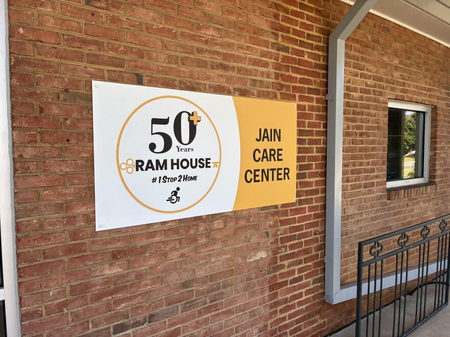 A sign adorns RAM House's new Jain Care Center in Roanoke.