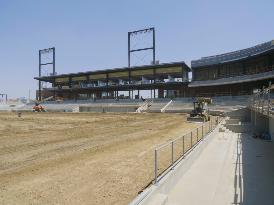 Current construction site of the Ontario Baseball Club Stadium