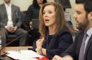 Secretary of Management and Budget Lisa Hershman before the Senate Appropriations Committee on March 13, 2025.