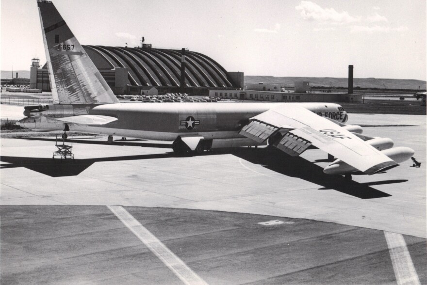 Image - 12.5) B-52D 56-0657 EAFB's first B-52, 1957 (USAF).jpg