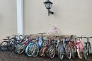 Here are the unclaimed bicycles from the Washington Police Department that are being stored temporarily at Russell's Cycling and Fitness.