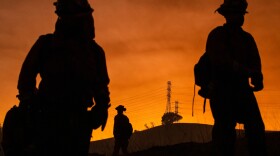 U.S. officials on Oct. 26 ordered about 50,000 people to evacuate parts of the San Francisco Bay area in California as hot dry winds are forecast to fan raging wildfires. (Philip Pacheco/AFP/Getty Images) 