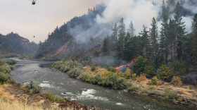 Taylor Creek Fire during burnout operations along the Rogue.