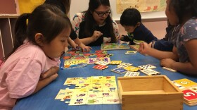 Teacher Shanelle Yazzie works with children at a Head Start facility on the Navajo Nation. Funds to keep the Head Start programs running are slow to reach these facilities during the federal government shutdown.