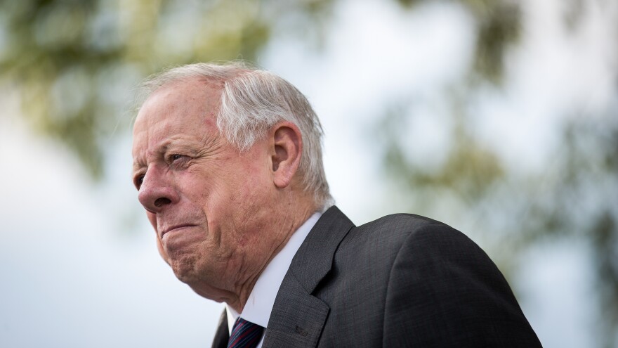 Democratic candidate for Senate and former Tennessee Gov. Phil Bredesen attends a groundbreaking event for a new Tyson Foods chicken processing plant in May in Humboldt, Tenn.