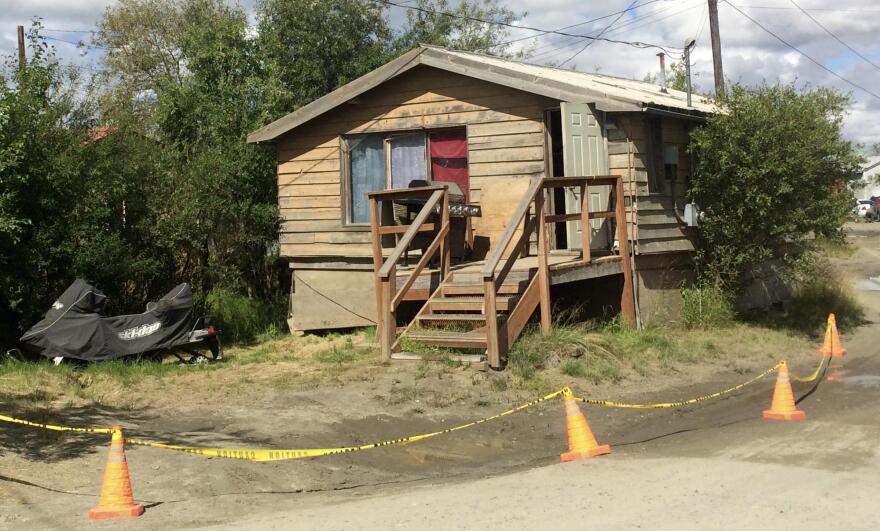 Yellow caution tape surrounds the alleged crime scene on July 30, 2017 at 840 Jacobs Way where Jason Joseph Lupie is accused of murdering his wife Marie Beebe Lupie.
