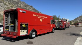 The Phoenix Fire Department responds to a call about an overheated hiker on Piestewa Peak on Jan. 31, 2026.
