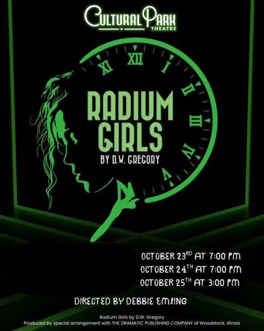 Cultural Park Theatre graphic for 'Radium Girls'