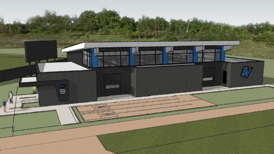 Artists rendering of the new baseball/softball training facility.