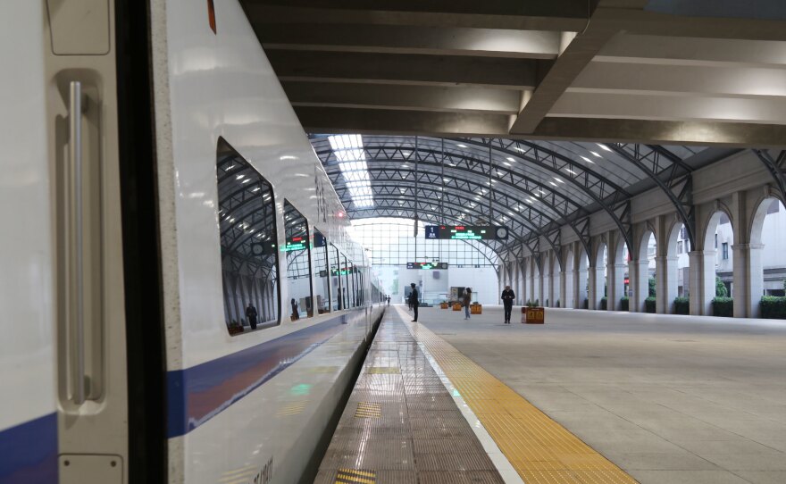 A Jingzhou-bound train left Wuhan at 6:25 a.m., carrying with it Victoria Li, who said she was jubilant to leave the city after being separated for her young child during the outbreak.