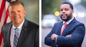 Peoria County Sheriff Brian Asbell (left); City Council member-elect Andre Allen (right)