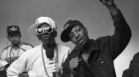 Flavor Flav, left, and Chuck D, photographed on May 1, 1987.