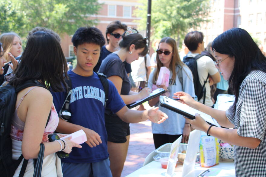 N.C. Asian Americans Together sent out volunteers to do voter registration drives at multiple college campuses during National Voter Registration Week, the week of Sept. 13 - 19, 2026.