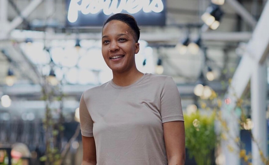 Detroit native, LGBTQ Activist and performance poet, Natasha Miller poses for a photo.