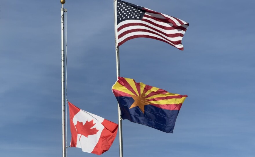 Winter visitors are pictured at an RV Park in Yuma on December 12, 2025.