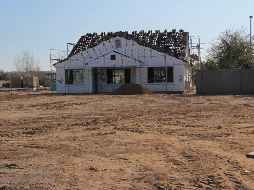 New homes are going up on lots that were previously left vacant at the housing community known as Lantana at Power Ranch.