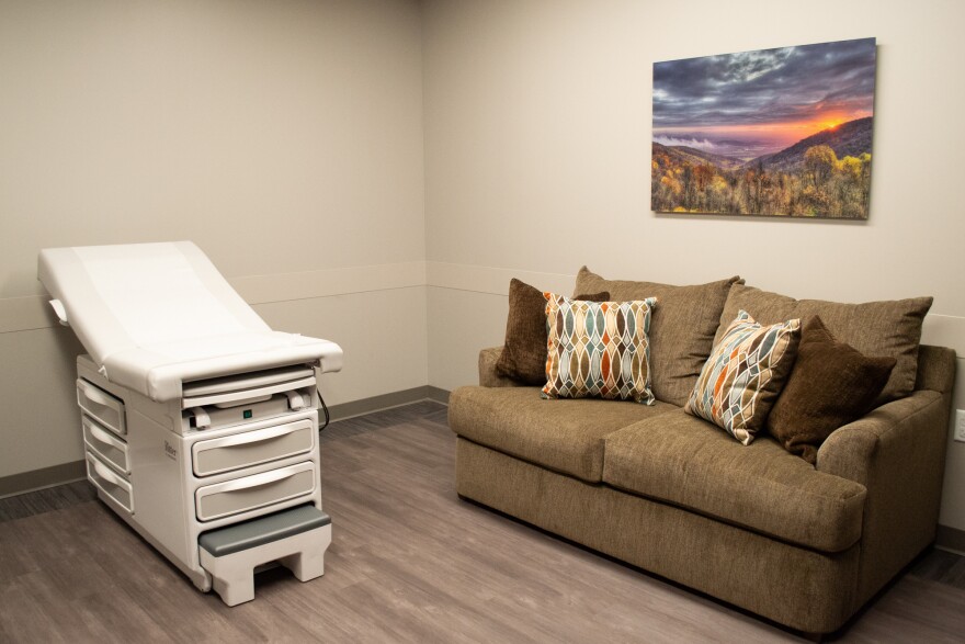 The SANE room at Valley Urgent Care is designed to be more comfortable than an average exam room.