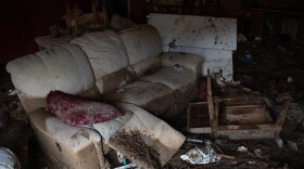 An apartment outside of Hazard, Kentucky was destroyed by water and mud during the flood.