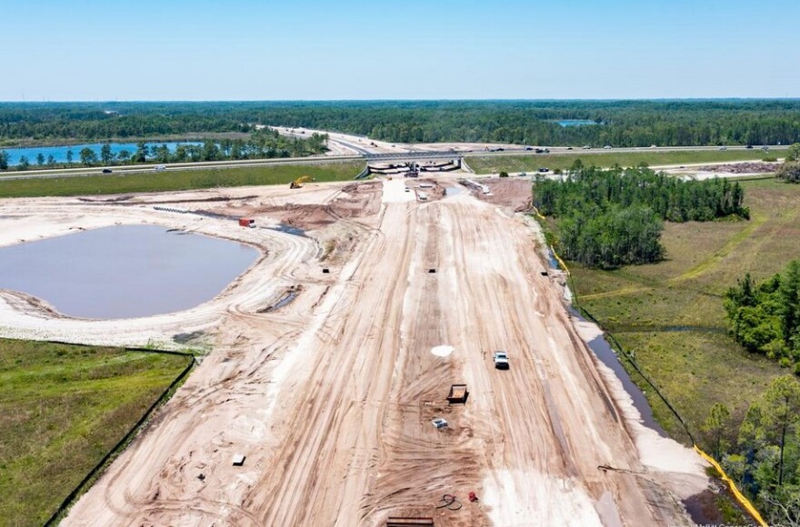  Aerial photo of the planned Moffitt Cancer Center campus. The Suncoast Parkway is in the background