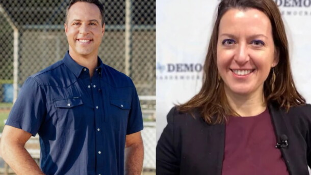 Mark Teixeira (Republican) and Kristin Hook (Democrat) are candidates for CD-21