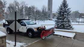 Heavy snow caused delays on campus and in Bloomington over the weekend.