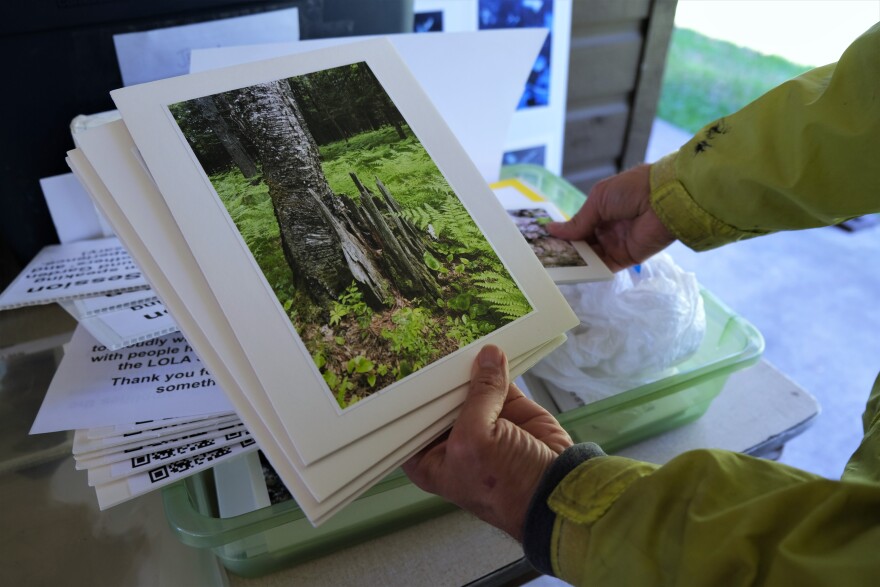 Artwork created by community members is placed throughout the sound garden in the spot the artwork was created.