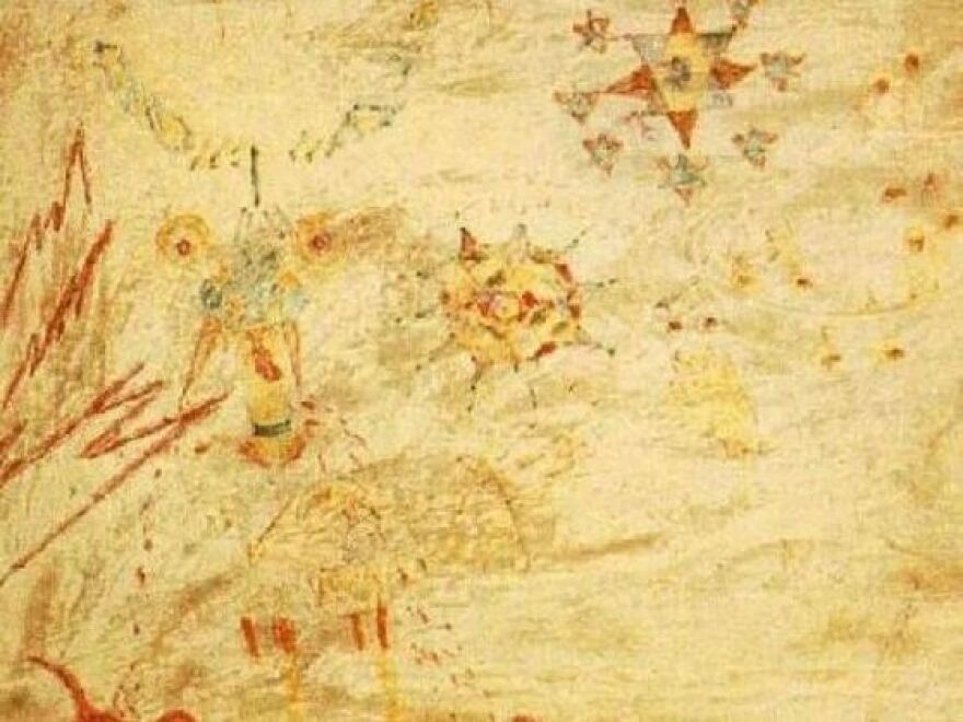 A painting by Julian Lennon of "Lucy in the sky with diamonds" that would inspire his dad to write a song.