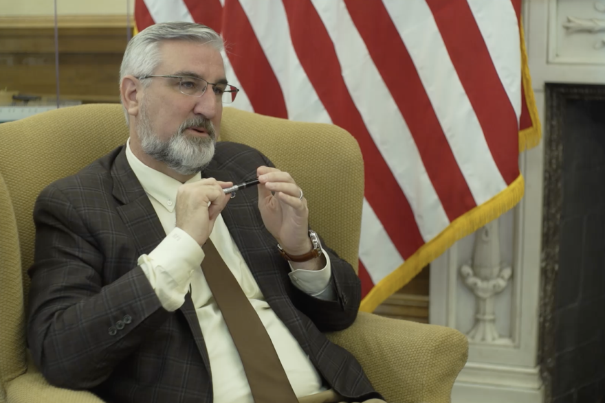 Gov. Eric Holcomb has held firm in his view on any government mandate surrounding the vaccine.