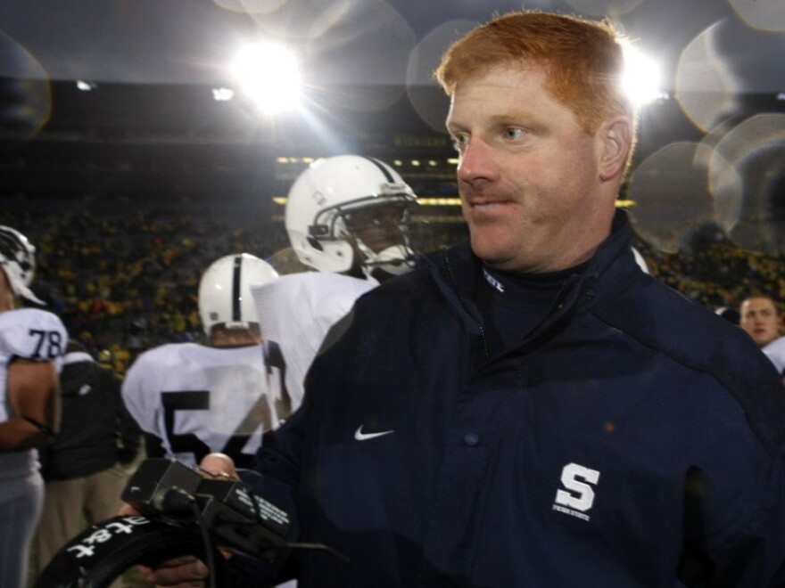 Mike McQueary during a Penn State football game in 2009. 