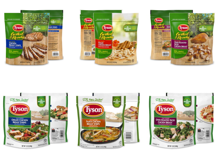  The Tyson products involved in a voluntary recall.