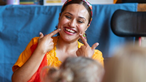 Betty Suárez (pictured above) is the founder of 'Aprende with Señora Betty,' a bilingual early literacy program that teaches children Spanish.