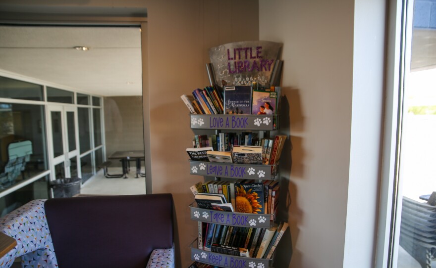 The Little Library encourages students to love, leave, take or keep a book.