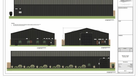 Architectural plans render "micro data center" proposed for 52 Locke Road in Concord.