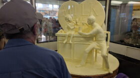 Butter sculpture at the 2019 NYS Fair. Sarah Gager/WSKG News