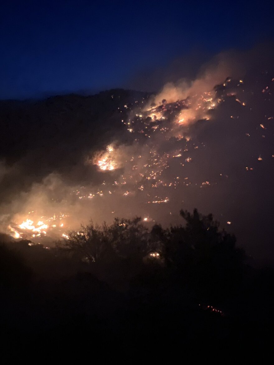 The Post Fire is burning in borth Ventura and Los Angeles Counties.
