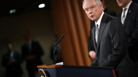 Attorney General Jeff Sessions speaks during an event at the Justice Department in May. (Win McNamee/Getty Images)