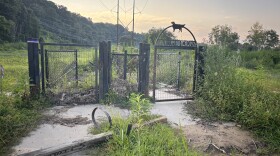 The former site of the French Broad River Dog Park.