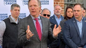 Former state Sen. Bob Onder speaks at a press conference on Friday, Jan. 5, 2024 in St. Charles. Onder is running for lieutenant governor, but has been linked to the 3rd Congressional District contest. 
