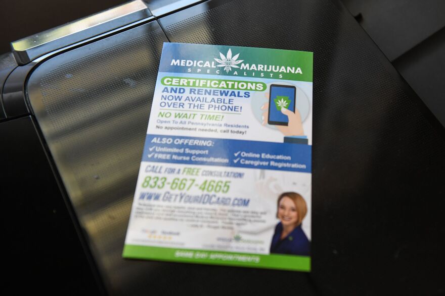 Medical Marijuana Specialists and other certification businesses are allowed to advertise in Pennsylvania. But individual physicians can face harsh penalties for taking a similar approach.