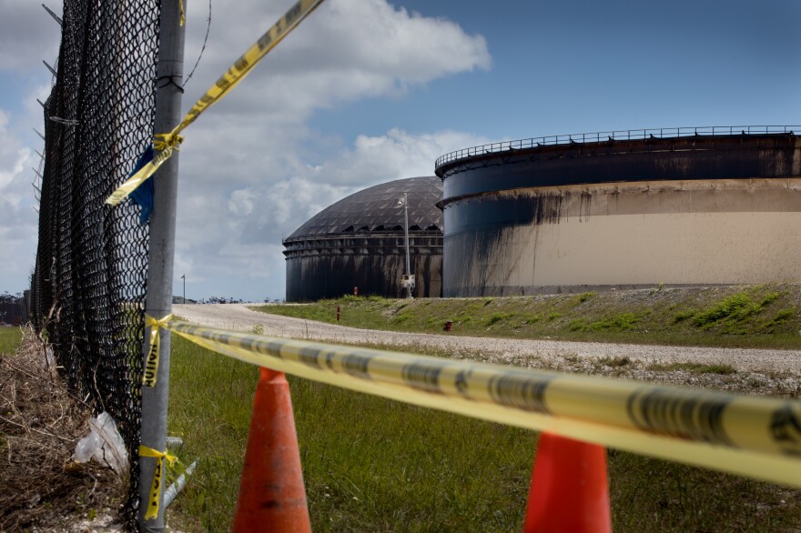 A month after Hurricane Dorian struck the Bahamas, a crude oil spill caused by the storm is still being cleaned up at a facility owned by the Norwegian company Equinor. Hurricane Dorian blew the tops of several tanks in the East End of Grand Bahama Island.
