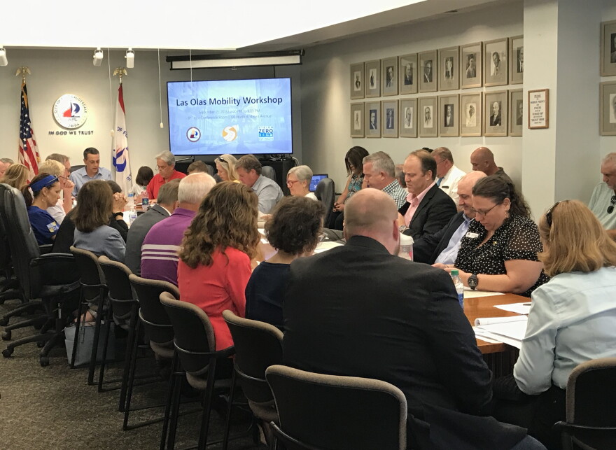 The Las Olas Mobility Working Group met Friday, on the top floor of Fort Lauderdale City Hall to discuss first steps and strategy to move forward with a large improvement project along the boulevard.